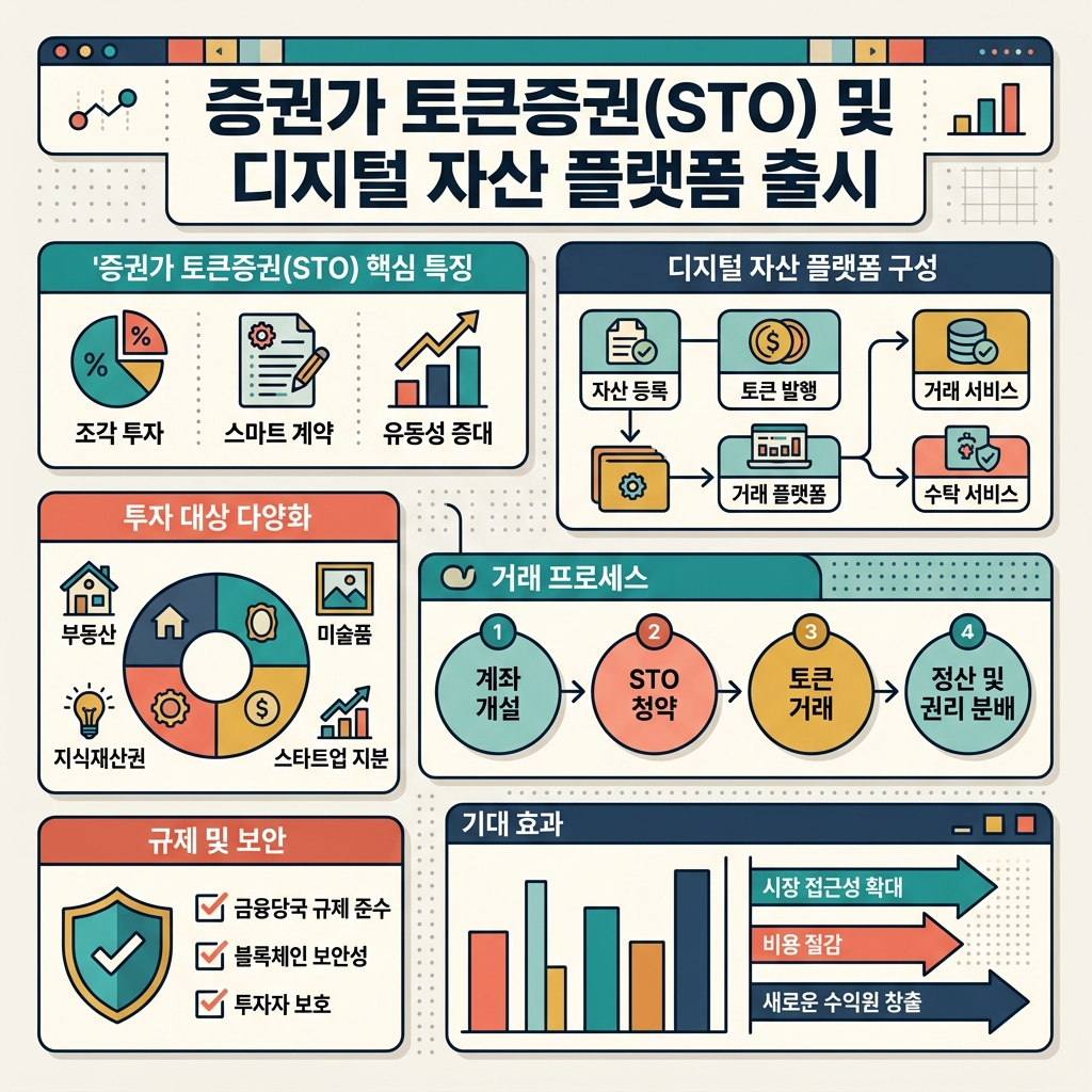 ai thumbnail infographic 증권가 토큰증권STO 및 디지털 자산 플랫폼 출시 1788125411
