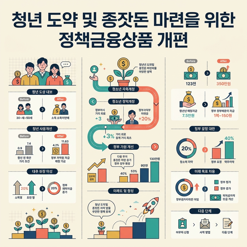 ai thumbnail infographic 청년 도약 및 종잣돈 마련을 위한 정책금융상품 개편 1788125747