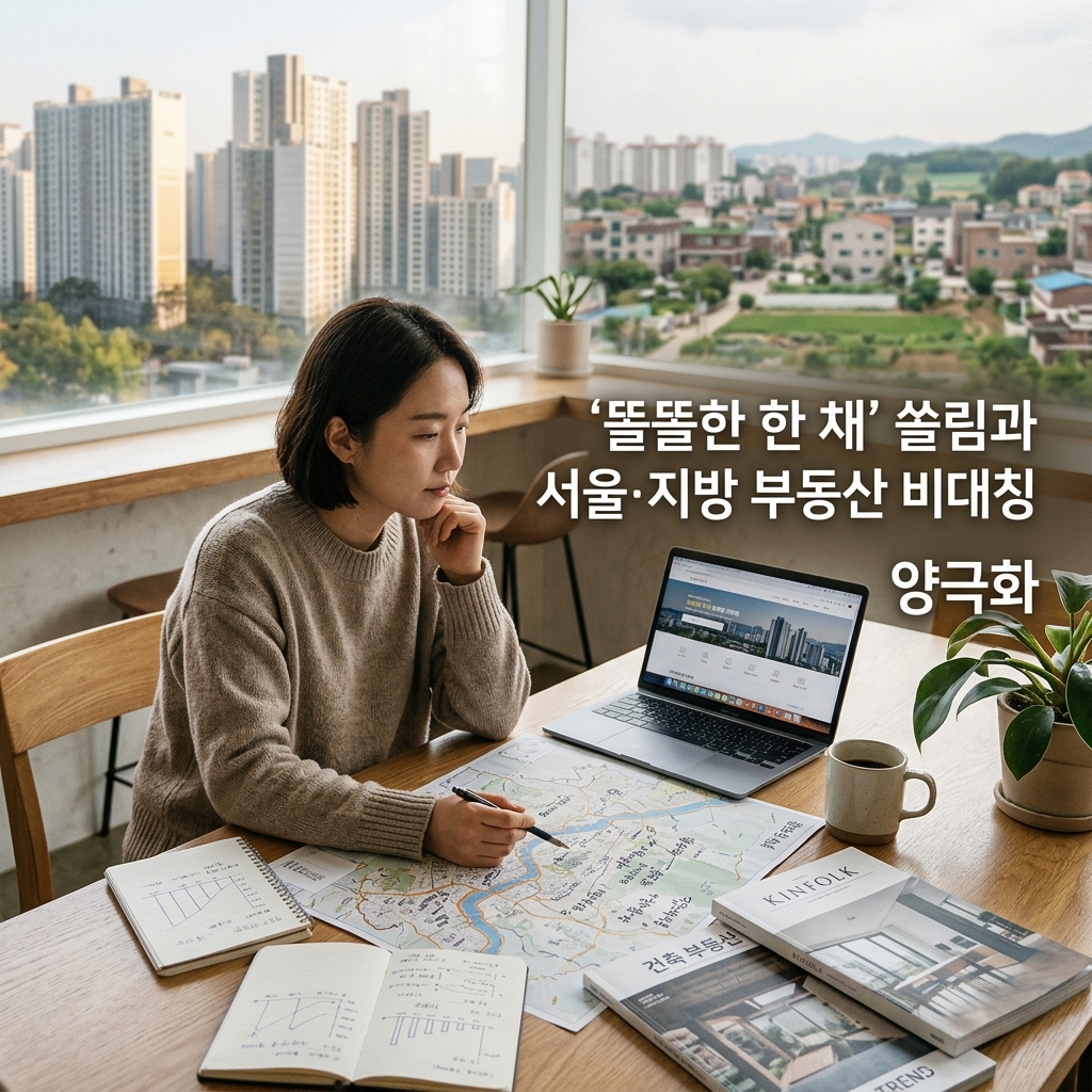 ai thumbnail photography 똘똘한 한 채 쏠림과 서울·지방 부동산 비대칭 양극화 1787694591