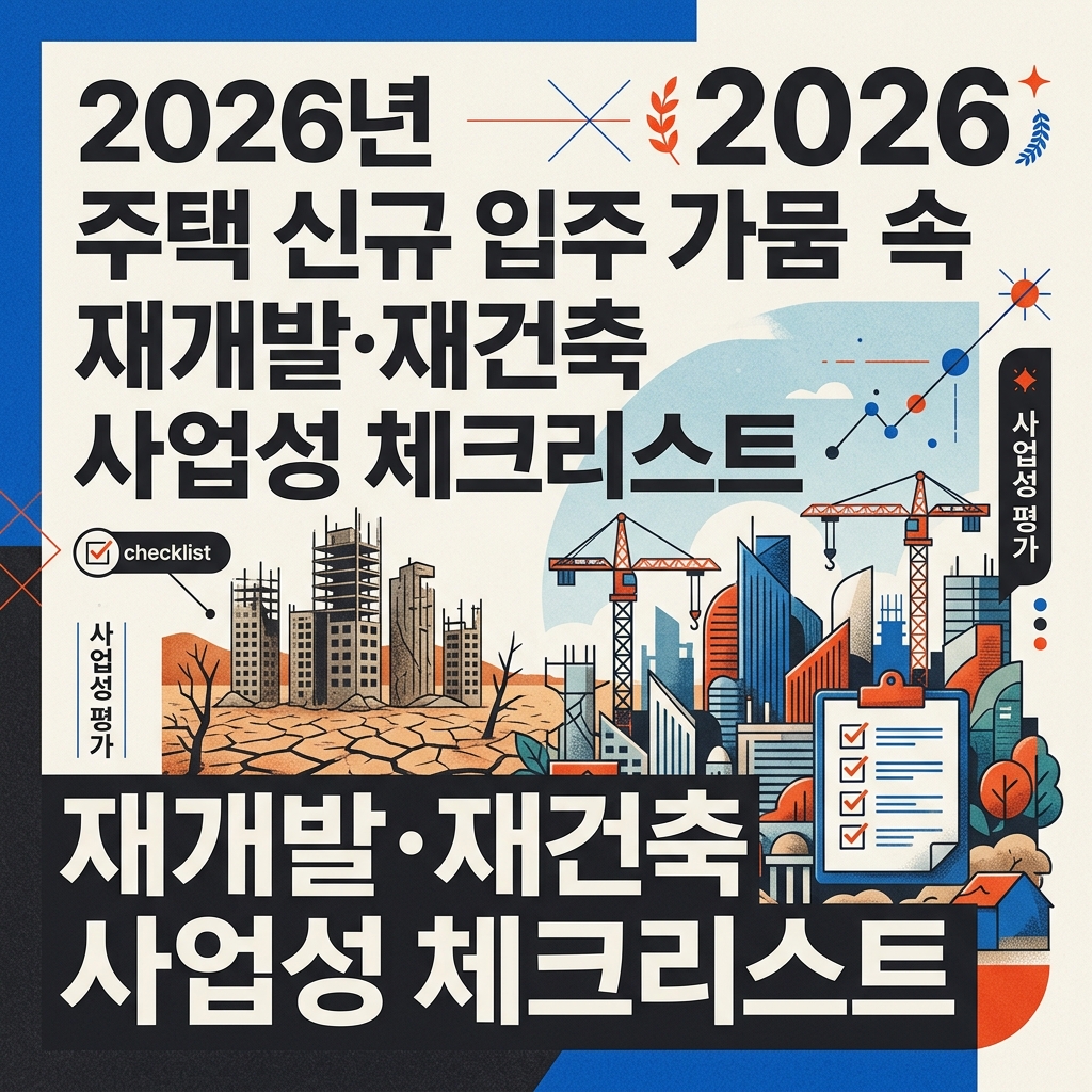 ai thumbnail poster 2026년 주택 신규 입주 가뭄 속 재개발·재건축 사업성 체크리스트 1787694781