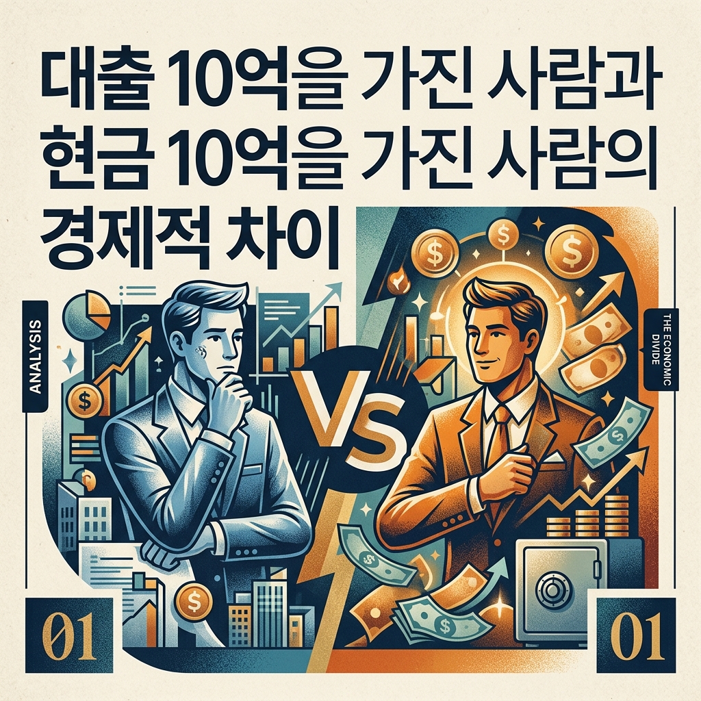 ai thumbnail poster 대출 10억을 가진 사람과 현금 10억을 가진 사람의 경제적 차이 1786684201