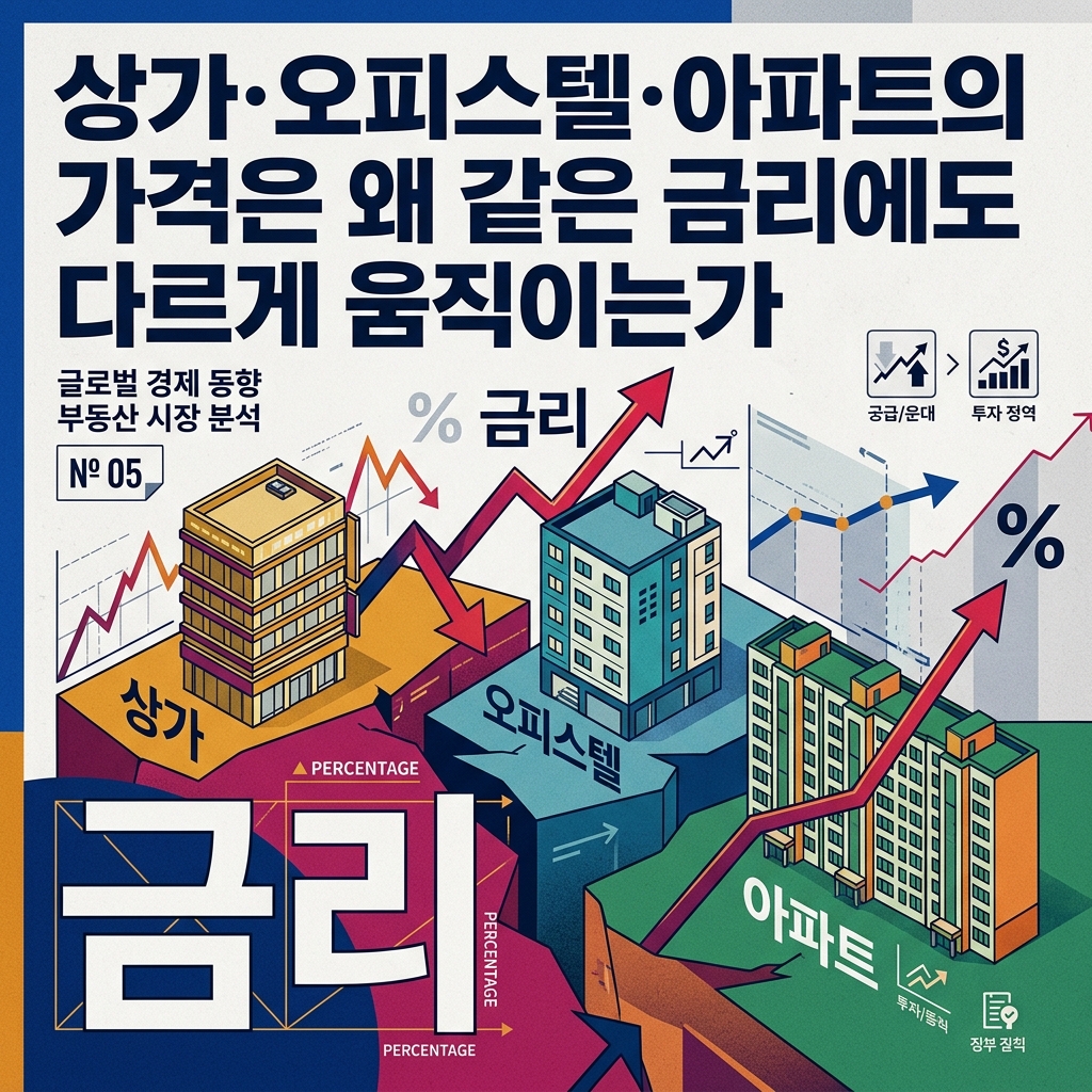 ai thumbnail poster 상가·오피스텔·아파트의 가격은 왜 같은 금리에도 다르게 움직이는가 1786687286
