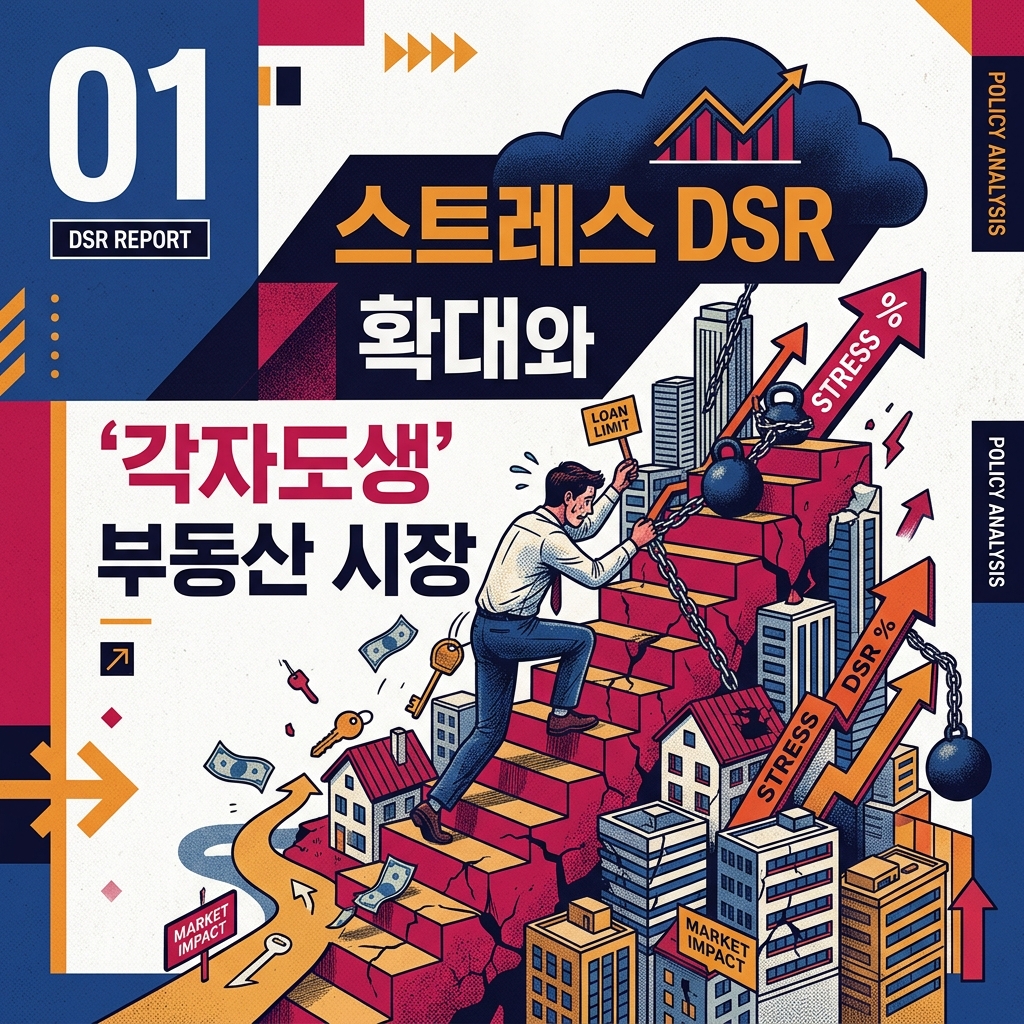 ai thumbnail poster 스트레스 DSR 확대와 각자도생 부동산 시장 1787382865