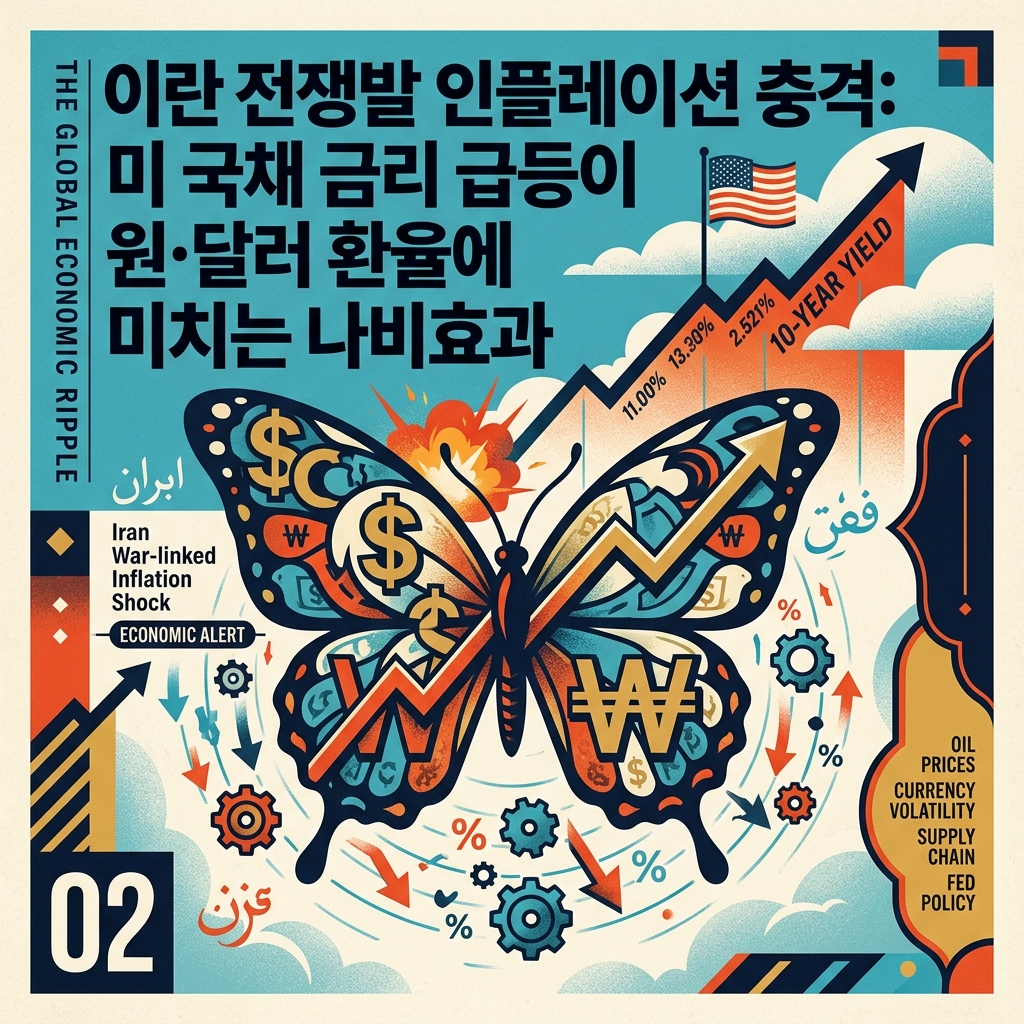 ai thumbnail poster 이란 전쟁발 인플레이션 충격 미 국채 금리 급등이 원·달러 환율에 미치는 나비효과 1787611281