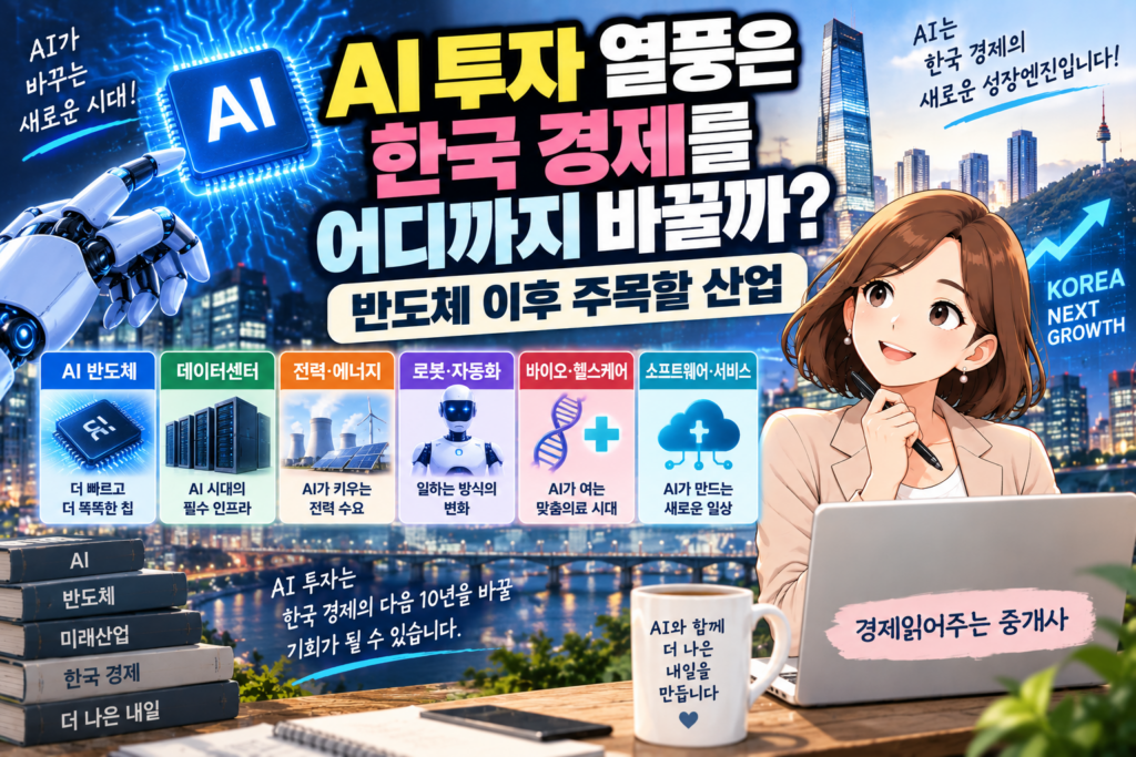 AI 투자 열풍은 한국 경제를 어디까지 바꿀까? 반도체 이후 주목할 산업 1 ChatGPT Image 2026년 9월 18일 오후 06 09 25