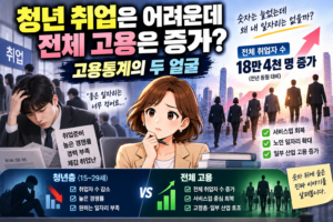 청년 취업은 어려운데 전체 고용은 증가? 고용통계의 두 얼굴 2 ChatGPT Image 2026년 9월 20일 오후 10 09 33