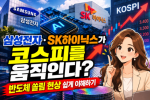 삼성전자·SK하이닉스가 코스피를 움직인다? 반도체 쏠림 현상 쉽게 이해하기 5 ChatGPT Image 2026년 9월 24일 오전 06 40 50