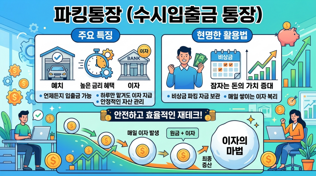 파킹통장(수시입출금 통장)의 특징과 활용법 1 Gemini Generated Image 5borvt5borvt5bor