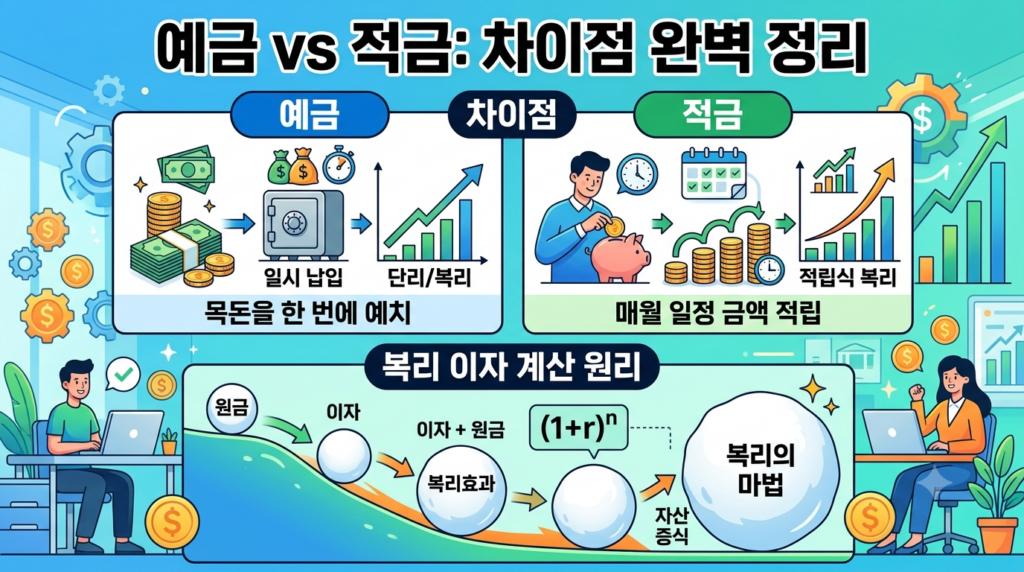 예금과 적금의 차이점 및 복리 이자 계산 원리 1 Gemini Generated Image ivltt1ivltt1ivlt