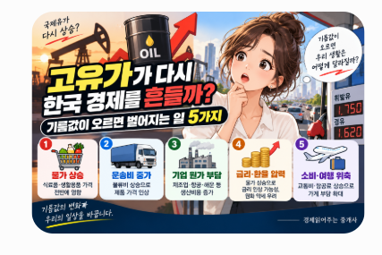 고유가가 다시 한국 경제를 흔들까? 기름값이 오르면 벌어지는 일 5가지 1 스크린샷 2026 09 16 080139